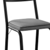 Cadeira Tubular Europa Preto Assento Platina ARTEF