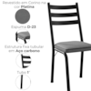 Cadeira Tubular Europa Preto Assento Platina ARTEF