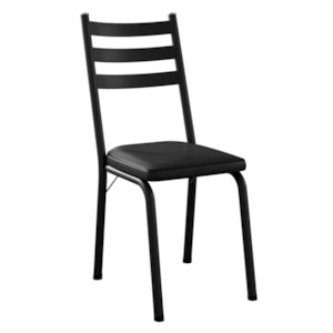 Cadeira Tubular Europa Preto Assento Preto ARTEF
