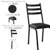 Cadeira Tubular Europa Preto Assento Preto ARTEF