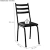 Cadeira Tubular Europa Preto Assento Preto Brilhante ARTEF