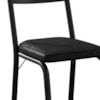 Cadeira Tubular Europa Preto Assento Preto Brilhante ARTEF