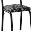 Cadeira Tubular Europa Preto Assento Preto Flor ARTEF