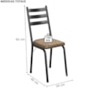 Cadeira Tubular Europa Preto Assento Rattan ARTEF
