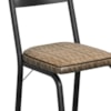 Cadeira Tubular Europa Preto Assento Rattan ARTEF