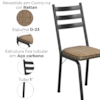 Cadeira Tubular Europa Preto Assento Rattan ARTEF