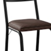 Cadeira Tubular Europa Preto Assento Tecelão Cacau ARTEF