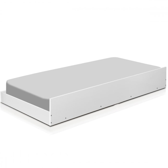 Cama Auxiliar Solteiro Barcelona Branco Tebar