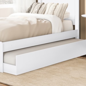 Cama Auxiliar Solteiro Barcelona Branco Tebar