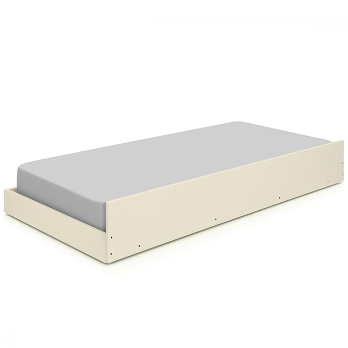 Cama Auxiliar Solteiro Barcelona Off White Nature Tebar