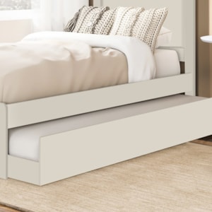 Cama Auxiliar Solteiro Barcelona Off White Nature Tebar