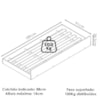 Cama Auxiliar Solteiro Barcelona Off White Nature Tebar