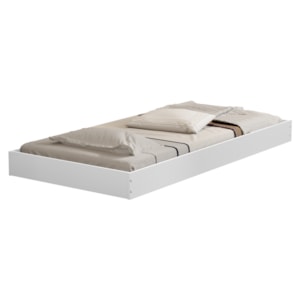 Cama Auxiliar Solteiro MDF 189X92 cm Mili Branco Decmade