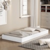 Cama Auxiliar Solteiro MDF 189X92 cm Mili Branco Decmade