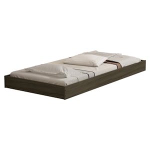 Cama Auxiliar Solteiro MDF 189X92 cm Mili Castanho Decmade