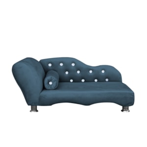 Cama Caminha Diva Pet Veludo Strass Azul Marinho Dvinn Cama Caminha Diva Pet Veludo Strass Azul Marinho Dvinn