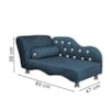 Cama Caminha Diva Pet Veludo Strass Azul Marinho Dvinn