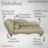 Cama Caminha Diva Pet Veludo Strass Capuccino Dvinn