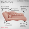 Cama Caminha Diva Pet Veludo Strass Rose Claro Dvinn