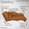 Cama Caminha Diva Pet Veludo Strass Terracota Dvinn