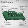 Cama Caminha Diva  Pet Veludo Strass Verde Dvinn