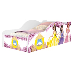 Cama Carro Juvenil MDF 158X73 cm 1154 Princesas Decmade