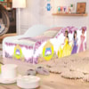 Cama Carro Juvenil MDF 158X73 cm 1154 Princesas Decmade