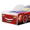 Cama Carro Juvenil MDF 158X73 cm 4040 Vermelho Decmade