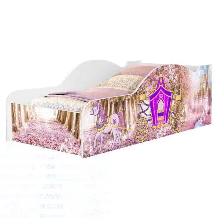 Cama Carro Solteiro MDF 197X92 cm 1155 Carruagem Decmade