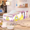 Cama Carro Solteiro MDF 197X92 cm 1155 Princesas Decmade