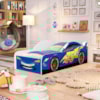 Cama Carro Solteiro MDF 197X92 cm 4042 Azul Decmade
