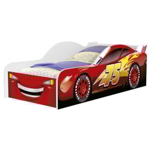 Cama Carro Solteiro MDF 197X92 cm 4042 Vermelho Decmade