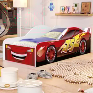 Cama Carro Solteiro MDF 197X92 cm 4042 Vermelho Decmade