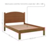 Cama Casal 1149C 2 Mesa de Cabeceira 1137C Madeira Macica Taeda Castanho Festra