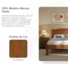 Cama Casal 1149C 2 Mesa de Cabeceira 1137C Madeira Macica Taeda Castanho Festra