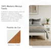 Cama Casal 2 Mesas de Cabeceira 1 Gaveta Madeira Macica Taeda Branco Freijo Festra