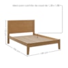 Cama Casal 2 Mesas de Cabeceira Madeira 3 Gavetas Taeda Freijo Festra