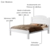 Cama Casal Flex MDF 195X144 cm Iris Branco Decmade