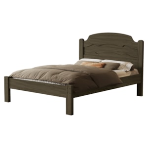 Cama Casal Flex MDF 195X144 cm Iris Castanho Decmade
