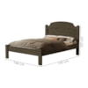Cama Casal Flex MDF 195X144 cm Iris Castanho Decmade