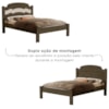 Cama Casal Flex MDF 195X144 cm Iris Castanho Decmade