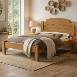 Cama Casal Flex MDF 195X144 cm Iris Nature Decmade