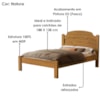 Cama Casal Flex MDF 195X144 cm Iris Nature Decmade