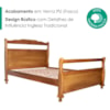 Cama Casal Madeira Macica 151 cm Glesa Pes Torneados Mogno Mell NATH