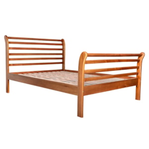 Cama Casal Madeira Macica Gonda 146 cm Peseira Alta Mogno Mell NATH