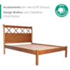 Cama Casal Madeira Macica Grando 149 cm Trelica Mogno Mell NATH
