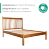 Cama Casal Madeira Macica Nali 149 cm Ripado Mogno Mell NATH