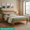 Cama Casal Madeira Macica Nali 149 cm Ripado Mogno Mell NATH