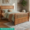 Cama Casal Madeira Macica Nalia 145 cm Pes Torneados Mogno Mell NATH