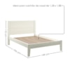 Cama Casal Madeira Macica Taeda 149 cm 2808 Branco Festra